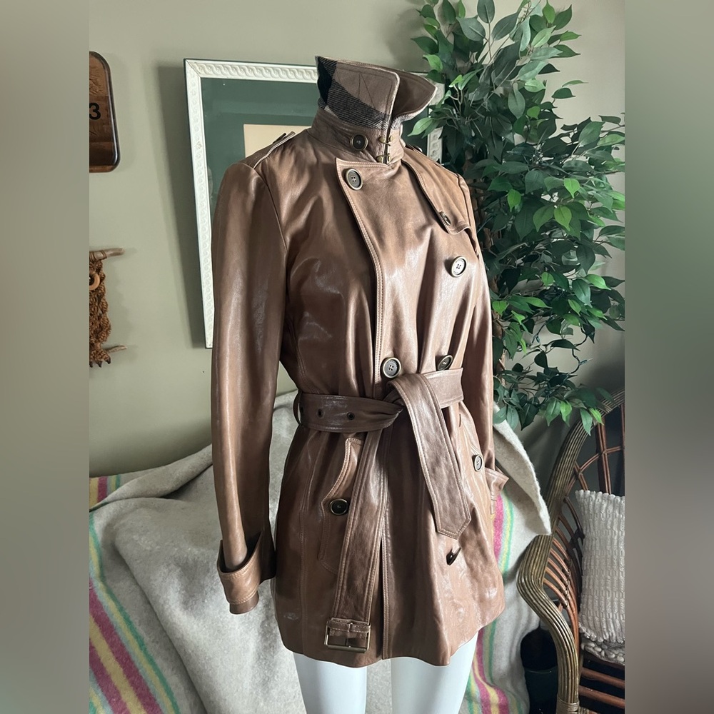 Burberry Leather Trench Coat - Picture 11 of 16
